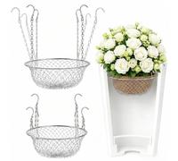 CBWERBB 2Pcs Adjustable Planter Insert,Stainless Steel Plant Riser for Inside Pot,Heavy Duty Rustproof Container Lift Insert for Large Tall Pot 12-18 Inch Wide for Indoor Outdoor