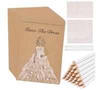 CBWERBB 30 Sets Guess The Dress Bridal Shower Games,Wedding Shower Hen Party Games Include Wedding Game Cards and Pencils for Guests Bachelorette Party Supplies Game