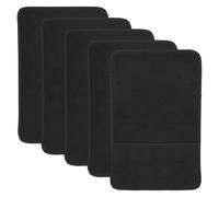 CBWERBB 5 Pack Sofa Armrest Cover with Side Storage Pockets,Lambswool Sofa Arm Protector Non Slip Armrest Chair Covers Washable Chair Arm Cover for Recliner Chair Armchair (Black)