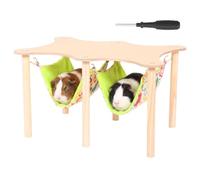 CBWERBB Guinea Pig Hammock with Natural Wooden Stand