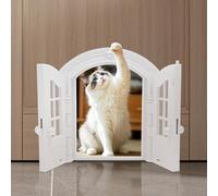 CBWERBB Interior Cat Door for Wall and Window,27.5x23.5cm French Cat Door Easy to Install Kitten Doors without Flap for Cats&Small Dogs Up to 20 lbs,No Training Needed