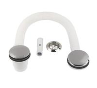 CBWF70CB CLICKER Waste Bath Trap Chrome Effect 70MM, Compression Fitting, Polypropylene, Acetal, Rubber & Brass, Construction Suitable for Bath Waste, 1 in Pack