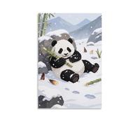 CBWVUWHJW A Giant Panda Rolling in The Snow, Body Covered with Snow Fashionable Wall Decor - Hanging Art Poster And Mural08x12inch(20x30cm)