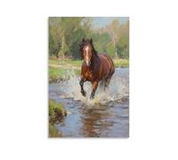 CBWVUWHJW A Horse Splashes through A Shallow Stream Fashionable Wall Decor - Hanging Art Poster And Mural20x30inch(50x75cm)