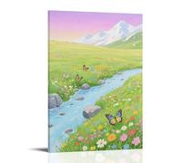 CBWVUWHJW Alpine Meadow Scenic Dawn Bloom Fashionable Wall Decor - Hanging Art Poster And Mural24x36inch(60x90cm)