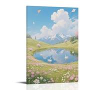 CBWVUWHJW Basin Rim Scenic Spring Landscape Fashionable Wall Decor - Hanging Art Poster And Mural12x18inch(30x45cm)