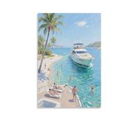 CBWVUWHJW Bay Shore Scenic Summer Sail Fashionable Wall Decor - Hanging Art Poster And Mural08x12inch(20x30cm)