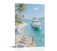 CBWVUWHJW Bay Shore Scenic Summer Sail Fashionable Wall Decor - Hanging Art Poster And Mural08x12inch(20x30cm)