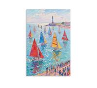 CBWVUWHJW Bay Shore Scenic Summer Sail Fashionable Wall Decor - Hanging Art Poster And Mural08x12inch(20x30cm)
