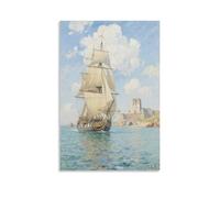 CBWVUWHJW Bay Shore Scenic Summer Sail Fashionable Wall Decor - Hanging Art Poster And Mural12x18inch(30x45cm)