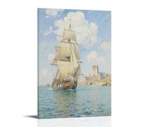 CBWVUWHJW Bay Shore Scenic Summer Sail Fashionable Wall Decor - Hanging Art Poster And Mural12x18inch(30x45cm)