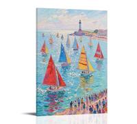 CBWVUWHJW Bay Shore Scenic Summer Sail Fashionable Wall Decor - Hanging Art Poster And Mural12x18inch(30x45cm)