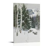 CBWVUWHJW Birch Forest Scenic Winter White Fashionable Wall Decor - Hanging Art Poster And Mural20x30inch(50x75cm)