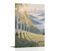 CBWVUWHJW Birch-lined Ridge Scenic Morning Landscape Fashionable Wall Decor - Hanging Art Poster And Mural12x18inch(30x45cm)