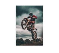 CBWVUWHJW Classic Motocross Jump- Defying Gravity in An Era of Speed, Pushing Limits on Every Dirt Track Fashionable Wall Decor - Hanging Art Poster And Mural12x18inch(30x45cm)