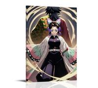 CBWVUWHJW Demon Slayer Shinobu And Giyu's Shadow Fashionable Wall Decor - Hanging Art Poster And Mural08x12inch(20x30cm)