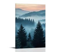 CBWVUWHJW Landscape - Misty Dawn in The Bavarian Forest Fashionable Wall Decor - Hanging Art Poster And Mural16x24inch(40x60cm)
