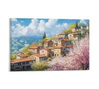 CBWVUWHJW Landscape - Spring Blossoms in An Italian Village Fashionable Wall Decor - Hanging Art Poster And Mural24x36inch(60x90cm)
