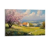 CBWVUWHJW Landscape - Spring Blossoms in The French Countryside Fashionable Wall Decor - Hanging Art Poster And Mural24x36inch(60x90cm)