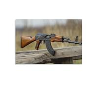 CBWVUWHJW Military Weapons- AK-47 - The Legendary Assault Rifle Fashionable Wall Decor - Hanging Art Poster And Mural20x30inch(50x75cm)