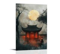 CBWVUWHJW Minimalist Taoist Shrine Painting for Peaceful Wall Art Fashionable Wall Decor - Hanging Art Poster And Mural16x24inch(40x60cm)