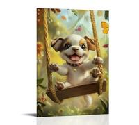 CBWVUWHJW Pet Poster Animation, Playful Puppy Paradise Fashionable Wall Decor - Hanging Art Poster And Mural16x24inch(40x60cm)