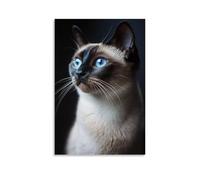 CBWVUWHJW Pet Poster Elegance, Majestic Siamese Cat Fashionable Wall Decor - Hanging Art Poster And Mural16x24inch(40x60cm)