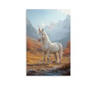 CBWVUWHJW Pet Poster Fantasy, Majestic Unicorn Companion Fashionable Wall Decor - Hanging Art Poster And Mural16x24inch(40x60cm)