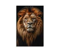 CBWVUWHJW Pet Poster Majestic, Regal Lion Portrait Fashionable Wall Decor - Hanging Art Poster And Mural16x24inch(40x60cm)