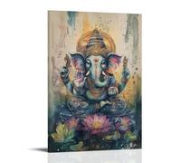CBWVUWHJW Soft Watercolor Ganesha Print for Meditation And Zen Ambiance Fashionable Wall Decor - Hanging Art Poster And Mural08x12inch(20x30cm)