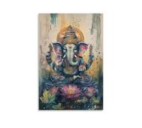 CBWVUWHJW Soft Watercolor Ganesha Print for Meditation And Zen Ambiance Fashionable Wall Decor - Hanging Art Poster And Mural12x18inch(30x45cm)