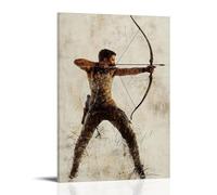 CBWVUWHJW Sports Poster Archer Drawing Bow with Perfect Form, Arrow About to Be Released Toward Distant Bullseye Fashionable Wall Decor - Hanging Art Poster And Mural24x36inch(60x90cm)