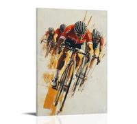 CBWVUWHJW Sports Poster Cycling Sprint Leadout with Final Wheel Sacrifice Fashionable Wall Decor - Hanging Art Poster And Mural20x30inch(50x75cm)