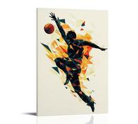 CBWVUWHJW Sports Poster Discus Thrower Silhouette Composed of Angular Geometric Shapes in Motion Fashionable Wall Decor - Hanging Art Poster And Mural12x18inch(30x45cm)