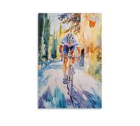 CBWVUWHJW Sports Poster - Watercolor Cycling through Provence Fashionable Wall Decor - Hanging Art Poster And Mural12x18inch(30x45cm)