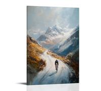 CBWVUWHJW Sports Tour Rider Attacking Mountain Pass with Standing Sprint Fashionable Wall Decor - Hanging Art Poster And Mural08x12inch(20x30cm)