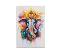 CBWVUWHJW Watercolor Ganesha Painting for Relaxing And Positive Energy Decor Fashionable Wall Decor - Hanging Art Poster And Mural24x36inch(60x90cm)