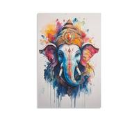 CBWVUWHJW Watercolor Ganesha Print for Tranquil Living And Meditation Rooms Fashionable Wall Decor - Hanging Art Poster And Mural12x18inch(30x45cm)