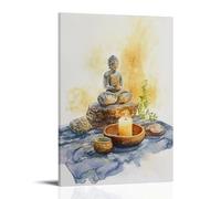 CBWVUWHJW Watercolor Zen Still Life Poster for Peaceful Yoga Studio Decor Fashionable Wall Decor - Hanging Art Poster And Mural16x24inch(40x60cm)