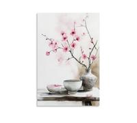 CBWVUWHJW Watercolor Zen Still Life Print for Peaceful And Cozy Home Decor Fashionable Wall Decor - Hanging Art Poster And Mural12x18inch(30x45cm)
