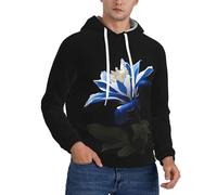 CBXYFCBC Beautiful Flowers Print Menâ€™s Hoodies, Novelty Hoodie Pullover Sweatshirts With Drawstring Pockets, 3d Printed Graphic Hooded Sweatshirt, Fashion And Casual