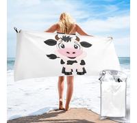 CBXYFCBC Cartoon Milk Cow Beach Towel â€“ Soft Quick Dry Super Absorbent Microfiber Beach Towels, Lightweight Large Bathroom Bath Towel For Travel, Swimming, Camping, Yoga