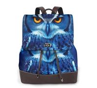 CBXYFCBC Cute Blue Owl Backpack Purse For Women, Casual Versatile & Stylish Pu Leather Backpacks, Perfect For School, Travel, And Everyday Use