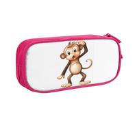 CBXYFCBC Cute Cute Monkey Large Pencil Case – Big Capacity Pencil Bag with Compartments, Pen Pouch Double Zipper, Pencase for Middle, High School, College Students, Boys & Girls