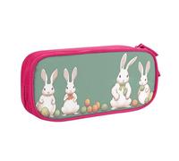 CBXYFCBC Cute Easter Bunny Large Pencil Case – Big Capacity Pencil Bag with Compartments, Pen Pouch Double Zipper, Pencase for Middle, High School, College Students, Boys & Girls