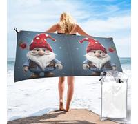 CBXYFCBC Cute Gnome Beach Towel Soft Quick Dry Super Absorbent Microfiber Beach Towels, Lightweight Large Bathroom Bath Towel For Travel, Swimming, Camping, Yoga
