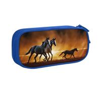 CBXYFCBC Cute Horses Red Glowing Clouds Large Pencil Case â€“ Big Capacity Pencil Bag with Compartments, Pen Pouch Double Zipper, Pencase for Middle, High School, College Students, Boys & Girls
