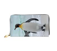 CBXYFCBC Cute Penguin Long Leather Wallet,Large Capacity Soft Pu Leather Purse for Women with Multiple Card Slots Phone Pocket and Zipper Coin Purse Stylish Phone Card Holder Clutch