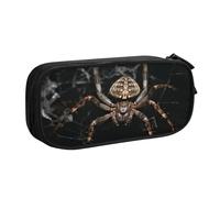 CBXYFCBC Cute Scary Spider Large Pencil Case â€“ Big Capacity Pencil Bag with Compartments, Pen Pouch Double Zipper, Pencase for Middle, High School, College Students, Boys & Girls