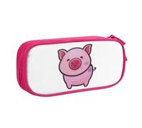 CBXYFCBC Cute Smile Pig Large Pencil Case â€“ Big Capacity Pencil Bag with Compartments, Pen Pouch Double Zipper, Pencase for Middle, High School, College Students, Boys & Girls